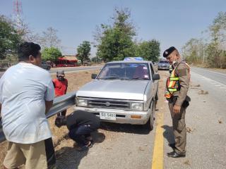 1. วันที่ 23 มีนาคม 2566 เวลาประมาณ 10.20 น. ร.ต.ต.วิศณุ มีธะระ รอง สว.(ป) สภ.โกสัมพีนคร ปฏิบัติหน้าที่ร้อยเวร 20 และ เจ้าหน้าที่สายตรวจรถยนต์ ได้ให้ความช่วยเหลือกรณีรถกระบะตกไหล่ทางเลนขวา ขาล่อง ไม่มีผู้ใดได้รับบาดเจ็บ ไม่มีสิ่งของหลวงเสียหาย